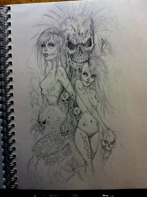 Dead girls tattoo design