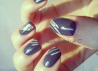 Nail ART - An hour to midnight