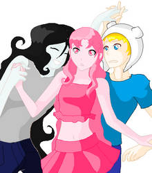 marceline, finn,princess bubb