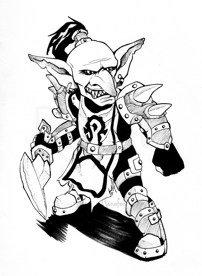 Drawlloween/Inktober: Goblin - October 3, 2015