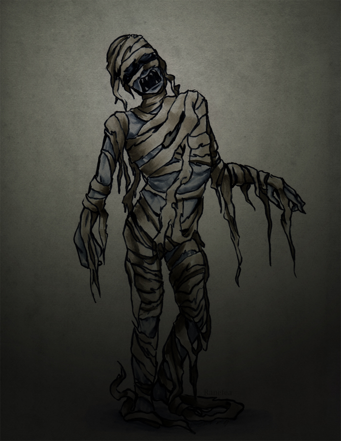 Drawlloween/Inktober: Mummy - Oct 25, 2015