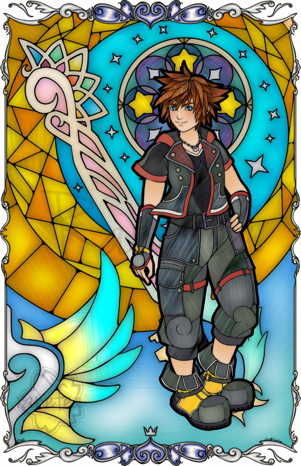 KH Sora Stained Glass by Ranefea on DeviantArt