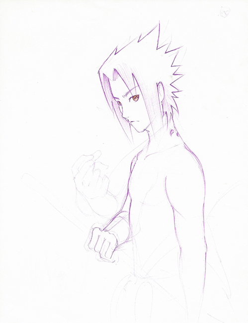 Sasuke Line Trace Uchiha Sasuke Line Art by iBird on DeviantArt