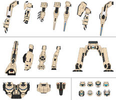 New A M B E R modular Mech parts