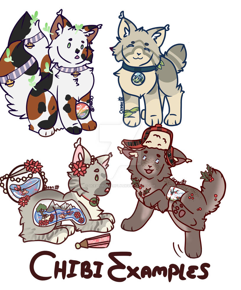 Chibi examples by 0ceanButterfly on DeviantArt