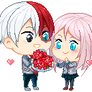 : PixelComm Shouto x Hiana : BNHA OC Chibi :