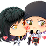 : PixelComm Wolfie x Misaki : K-Project OC Chibi :