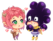 pix Chibi Mineta My Hero Academia pixelcomm mineta x moemi bnha oc