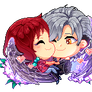 : PixelComm Maikeru x Shoko : BNHA OC Chibi :