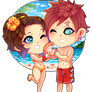 : PixelComm Mizu x Gaara : Naruto OC YCH Chibi :