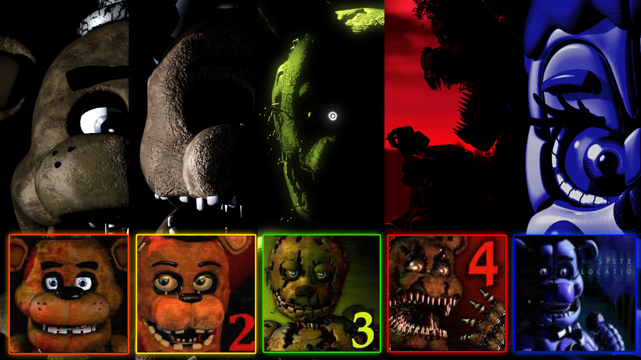 Five Nights at Freddy's 1-5 Jumpscare Simulator (FNAF 1 - 4 & FNAF SISTER  LOCATION) 