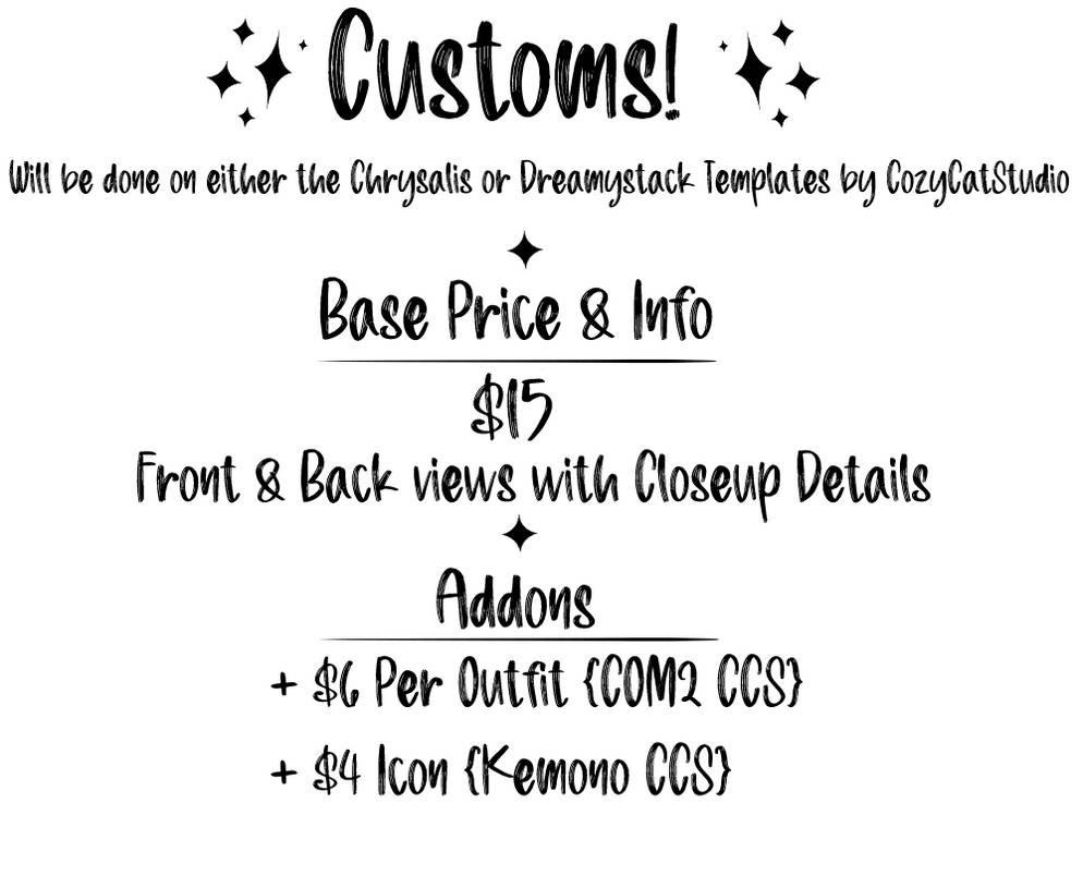 Custom Designs! | Open!