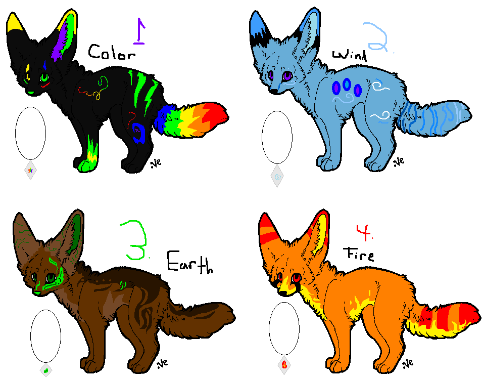 Elemental Wolves Deviantart