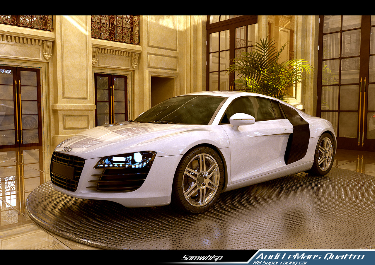 Audi R8 in a Great Hall