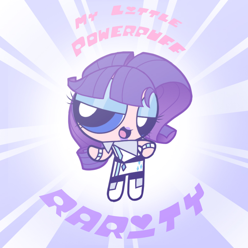 Puffed Rarity Deviantart My Little Powerpuff - Rarity by JigokuHana on DeviantArt