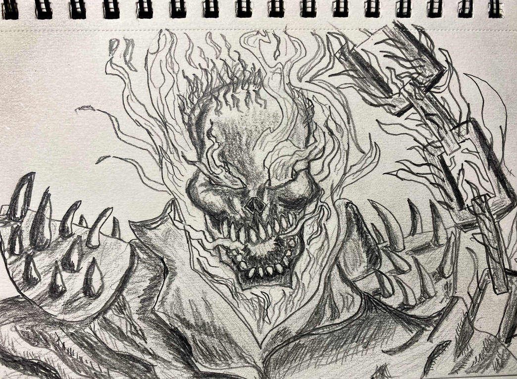 Ghost Rider pencil sketch fan art by sejphotography on DeviantArt