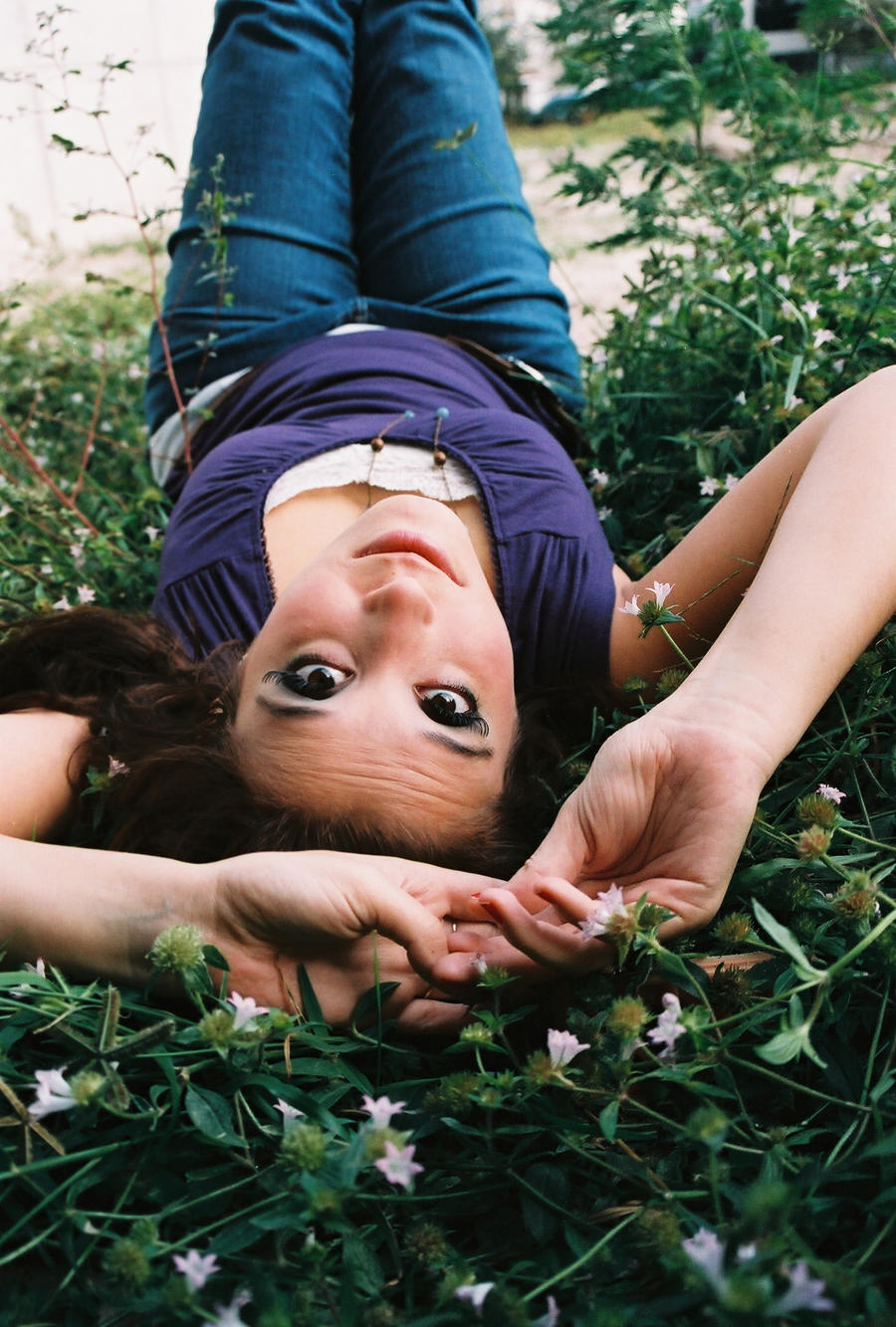 In a field of flowers