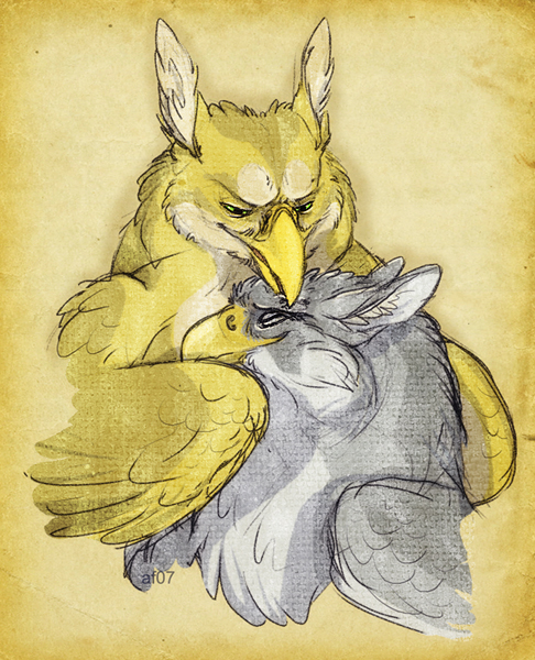 Preening Gryphons