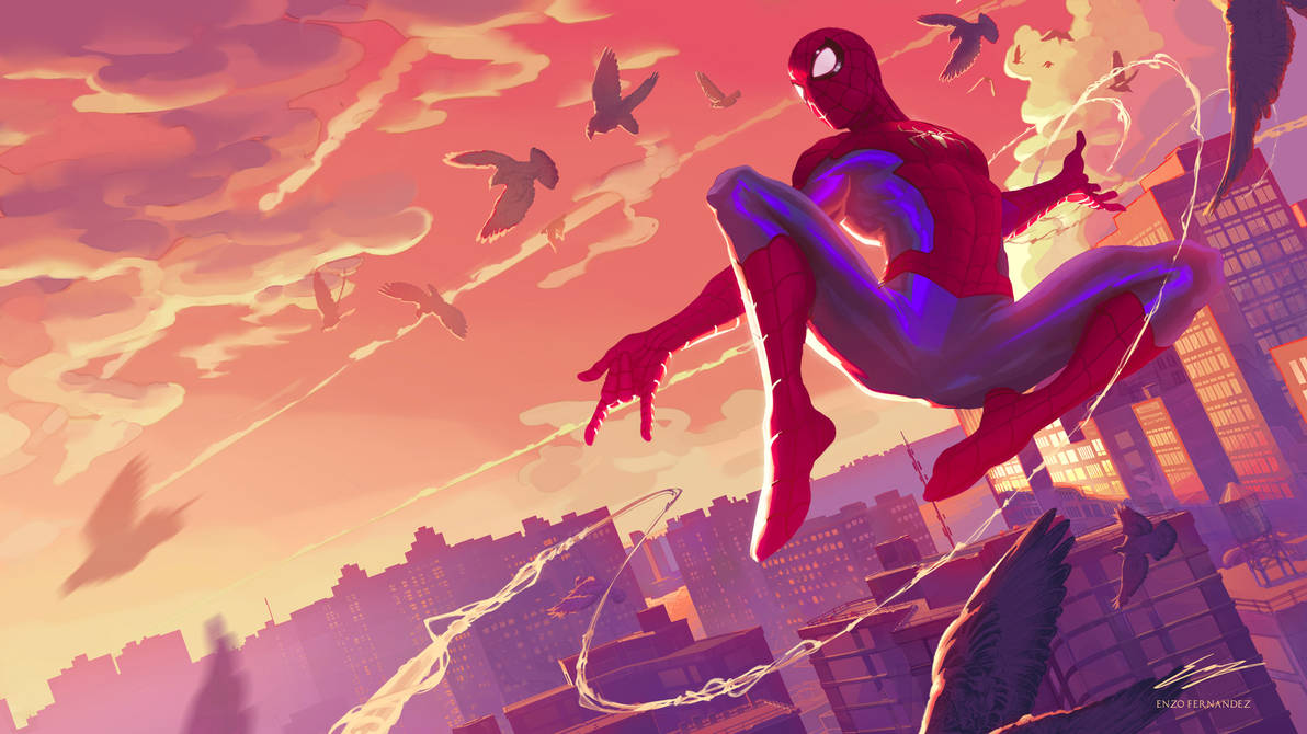 Marvel Sunset Spider-man Sunset by PkBlitz on DeviantArt