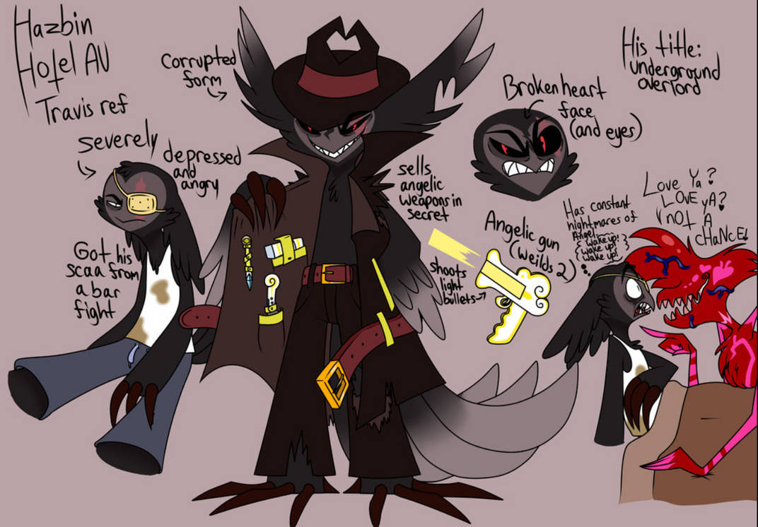 Hazbin Hotel AU Travis ref 