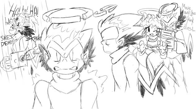 FYD AU Fallen Angel Pico sketchdump -info below-