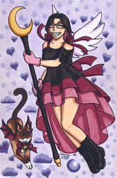 Magical Girl and Devil Cat