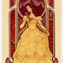 Art Nouveau inspired Beauty and the Beast poster