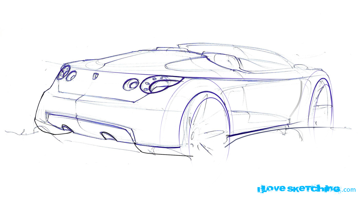 Nissan Convertible Sketch