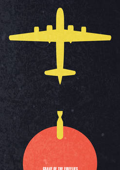 Minimalist Grave of the Fireflies poster