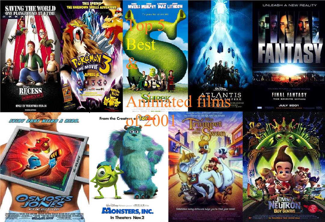 AniMat Top 4 Best and Worst Animated Films of 2001 by movieliker236 on  DeviantArt