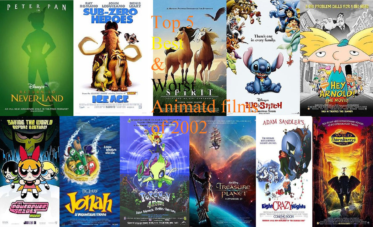 AniMat Top 5 Best and Worst Animated Films of 2002 by movieliker236 on  DeviantArt