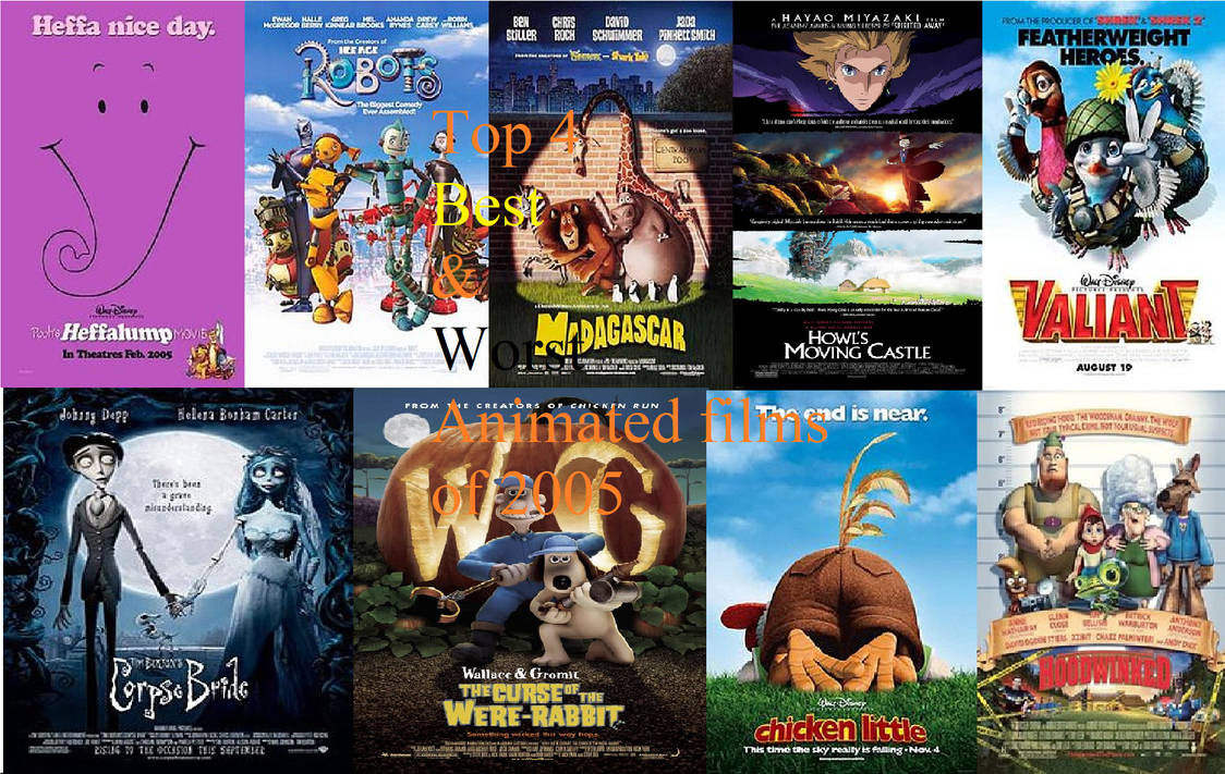 AniMat Top 4 Best and Worst Animated Films of 2005 by movieliker236 on  DeviantArt