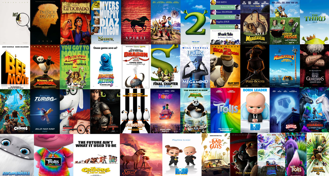 Dreamworks's Deviantart Dreamworks Teaser Posters Collage by movieliker236 on DeviantArt