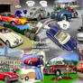 classic cars collage