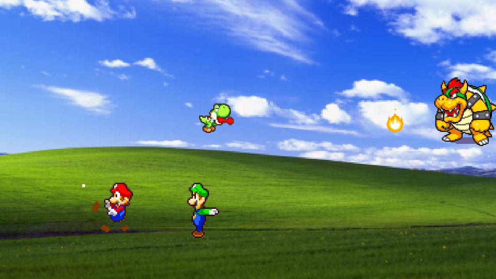 Mario in Windows XP Background by Megamanfan1987 on DeviantArt
