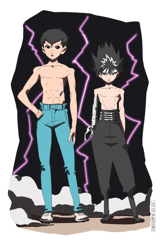 Yusuke X hiei #yuyuhakusho #anime #yusuke