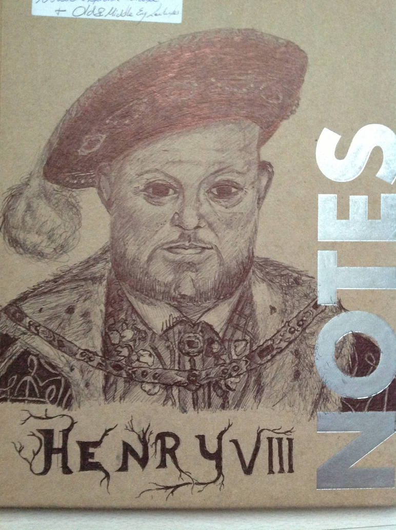 Henry VIII (black ballpoint pen drawing)
