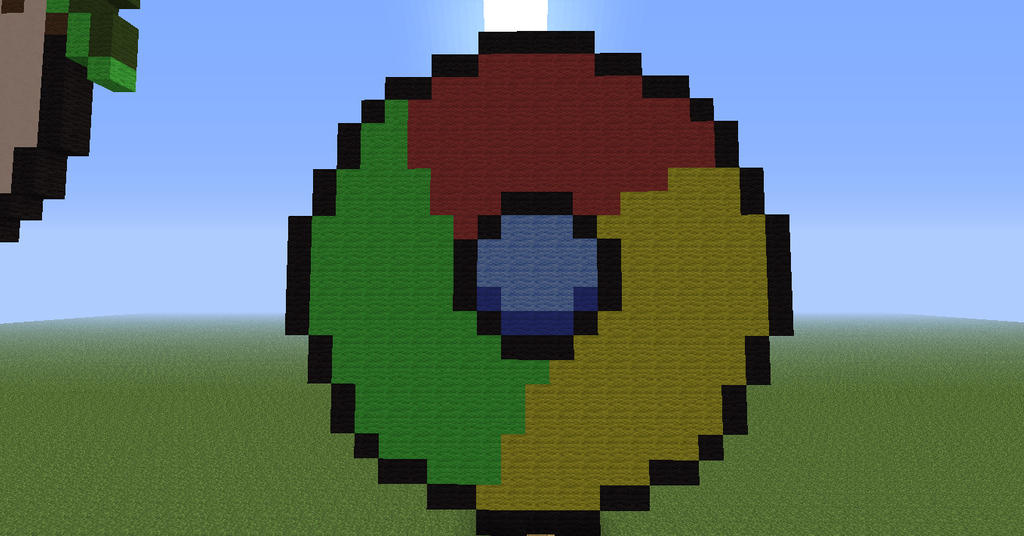 Google Chrome pixel art Minecraft Map