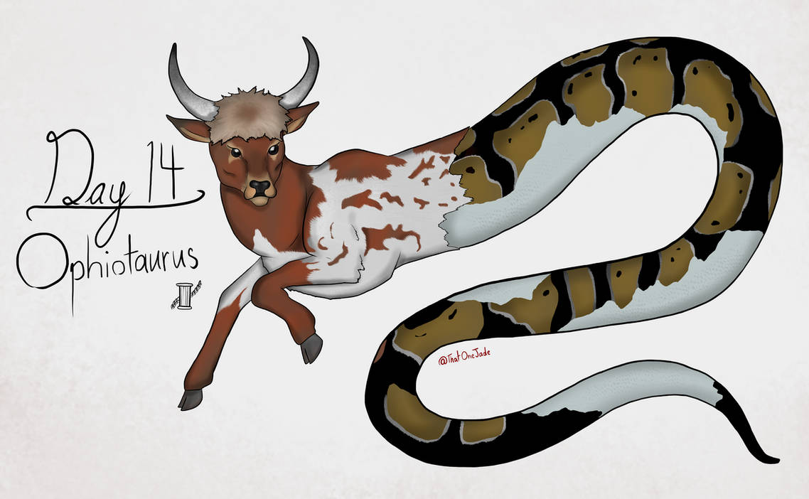 Day 14 - Ophiotaurus by ThatOneJade13 on DeviantArt