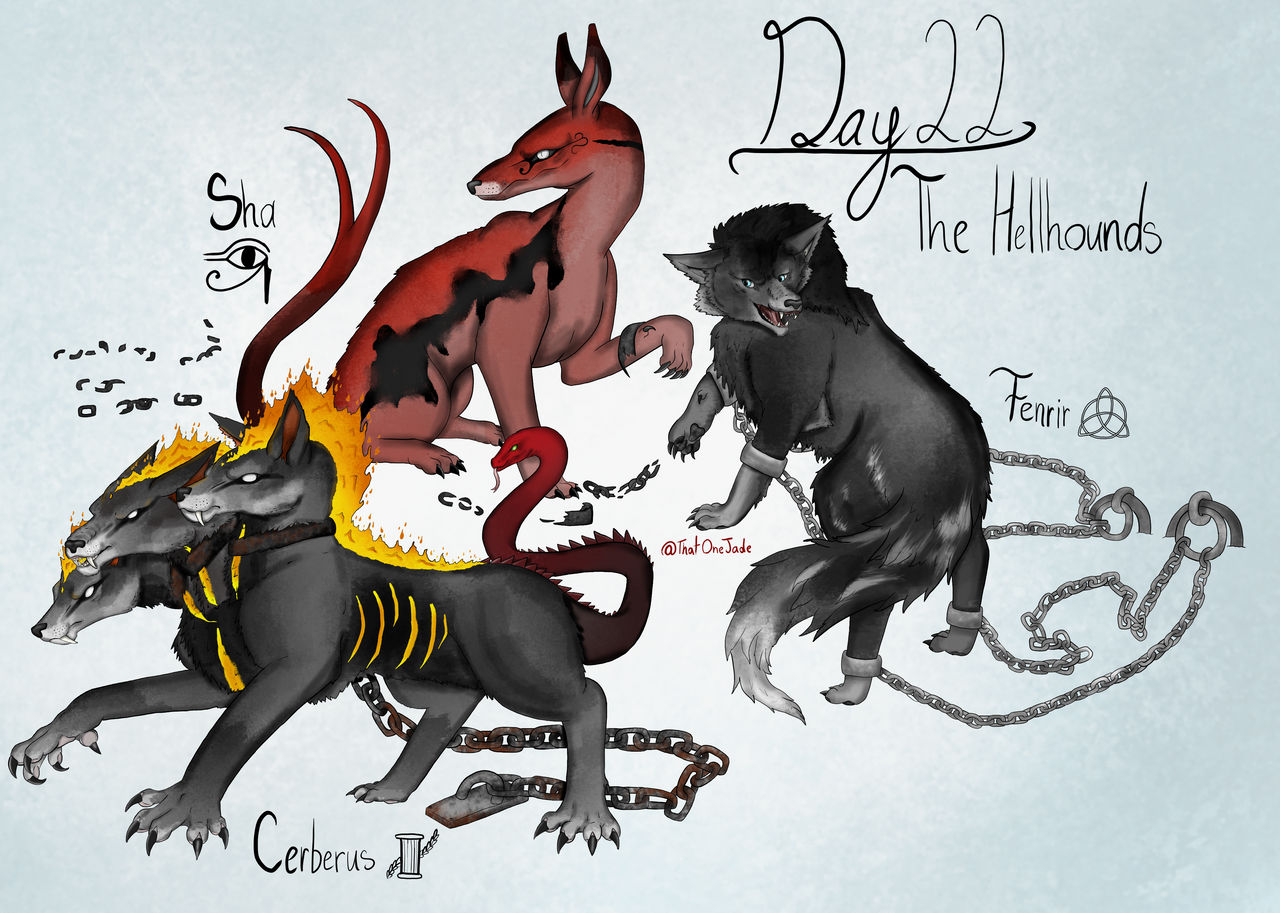 Hellhound Types Day 22 - The Hellhounds by ThatOneJade13 on DeviantArt