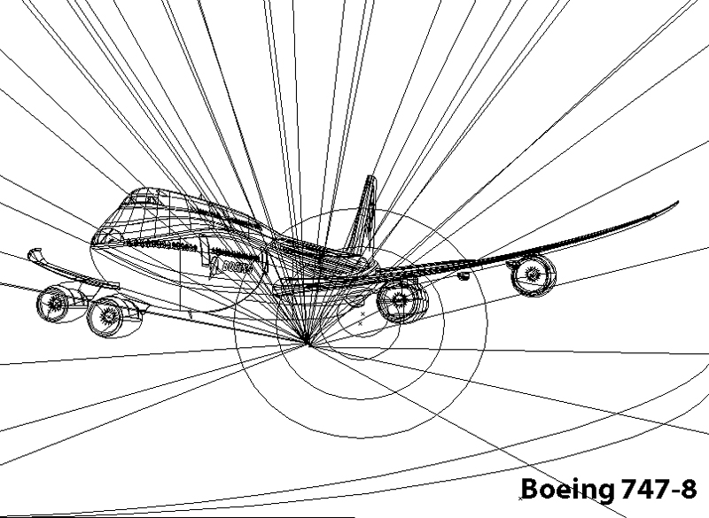 Vector Boeing 747-8 Outline