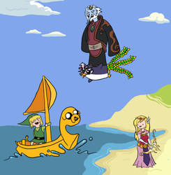 Adventure Time Wind Waker cross over