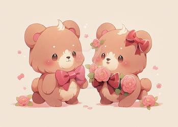 Valentines day cute bears