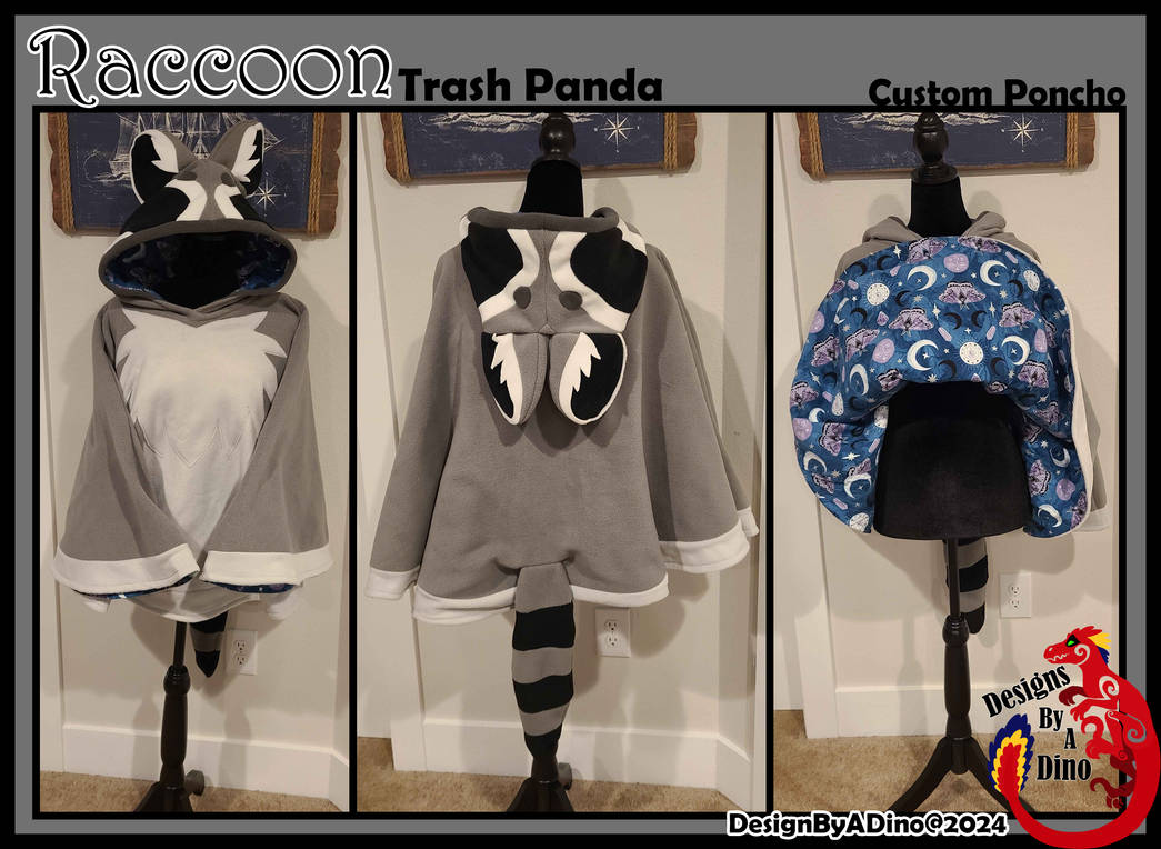 Commission: Raccoon Poncho by DesignsByADino on DeviantArt