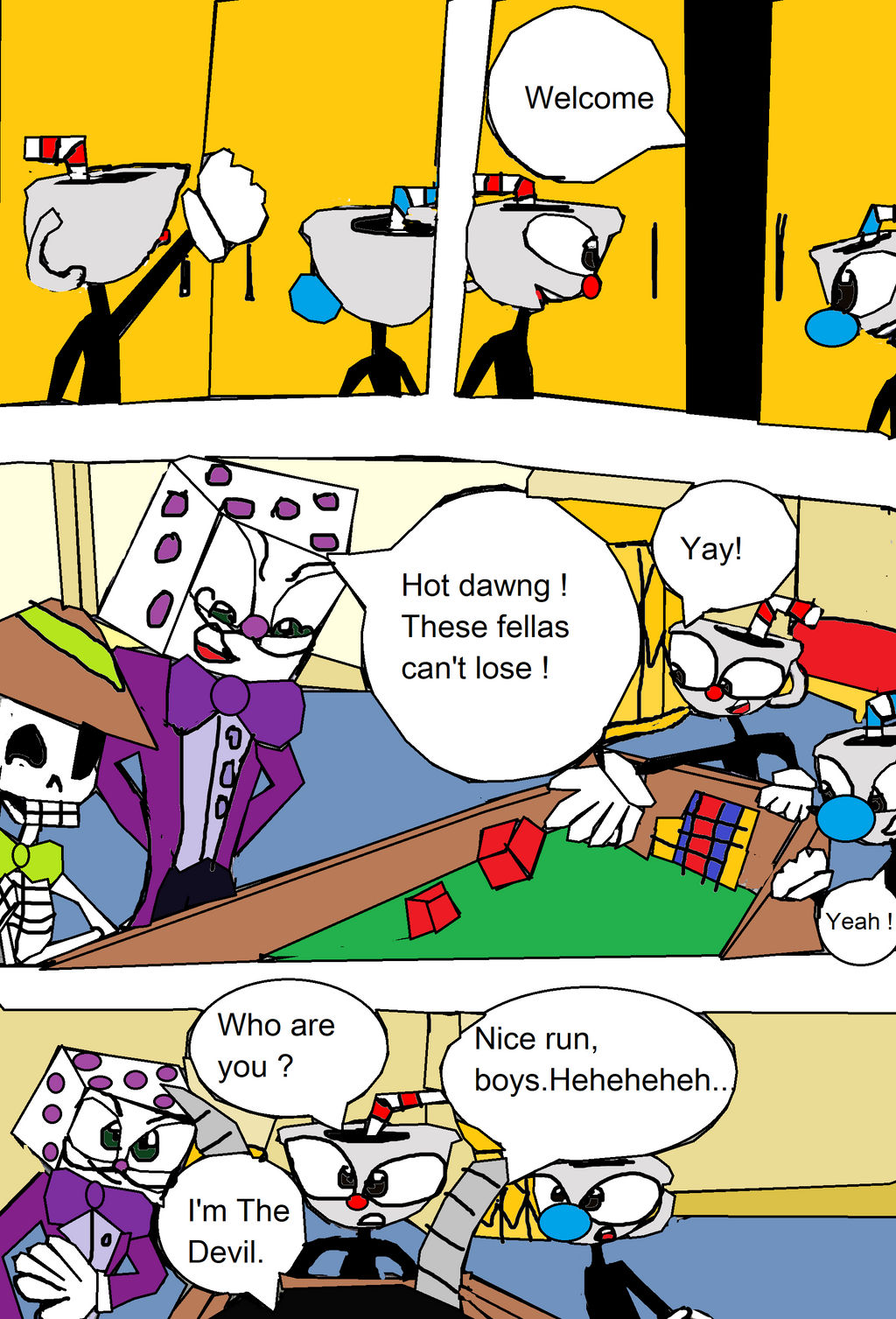 Cuphead Comic in Color Ep 1 part 2 by GabrielaWysocka on DeviantArt