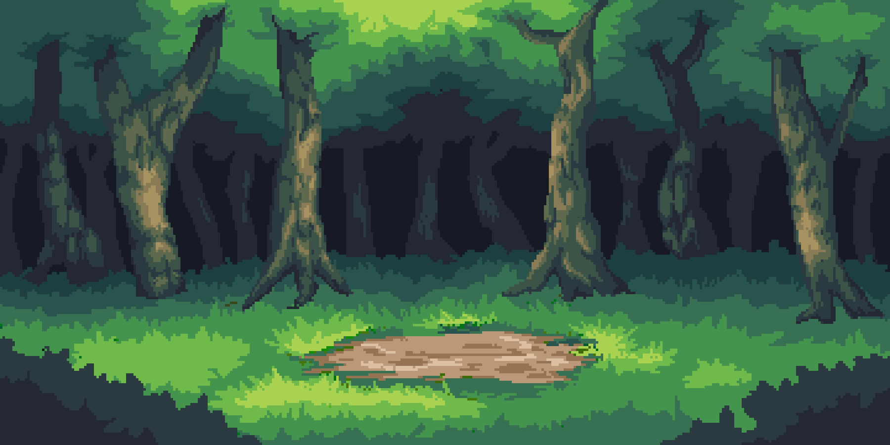 Pixel Forest Forest of Pixels by bunnsP on DeviantArt
