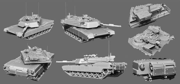 M1A1 Abrams Hi-Poly