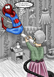 Spider-Man visits his grandma