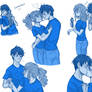 Percabeth fluff doodles :)