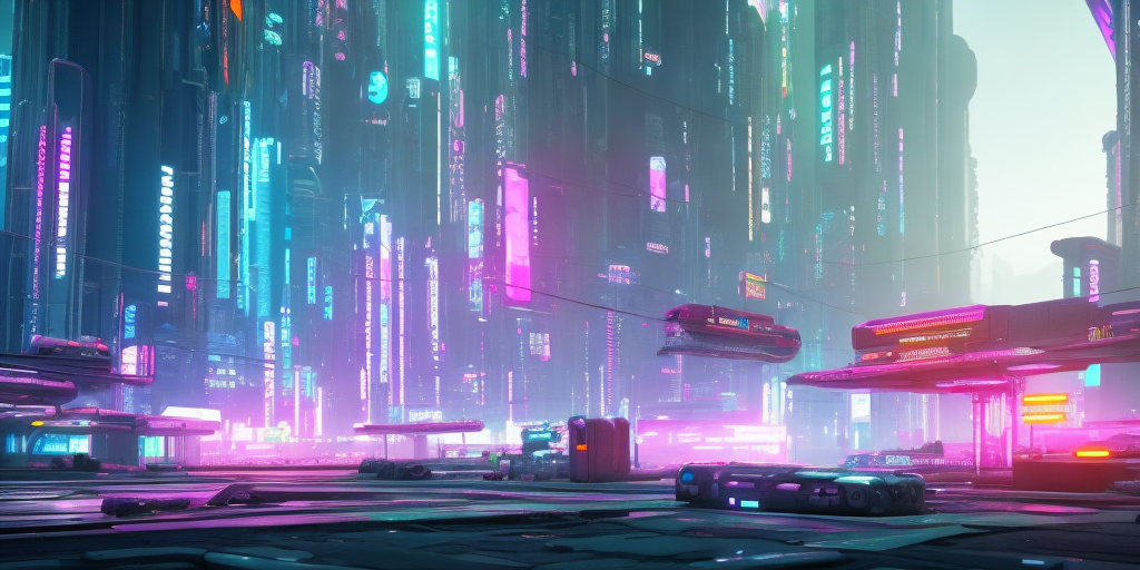 Make a futuristic cyberpunk city art sci fi background art by